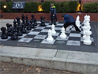 St. Louis Chess Club - Life-Size Granite Chess Board
